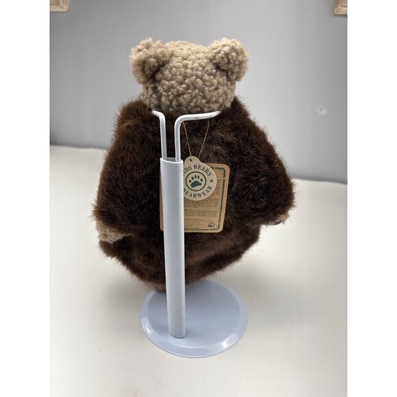 Boyds Skidoo Bear Collectible with Brown Coat & Cream Scarf Adorned - Picture 4 of 10